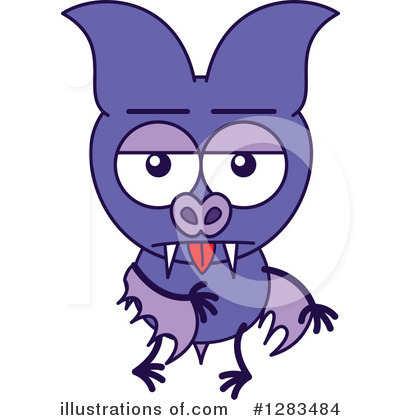 Flying Bat Clipart #1283484 by Zooco