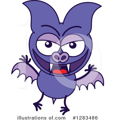 Flying Bat Clipart #1283486 by Zooco
