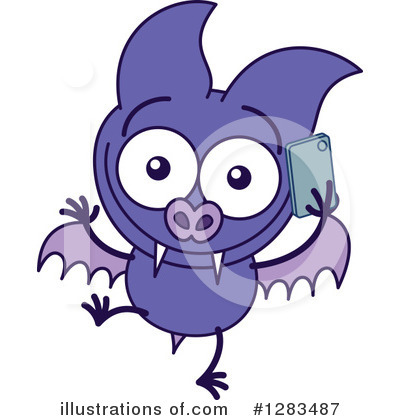 Flying Bat Clipart #1283487 by Zooco