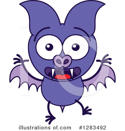 Flying Bat Clipart #1283492 by Zooco