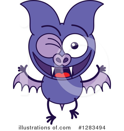Flying Bat Clipart #1283494 by Zooco