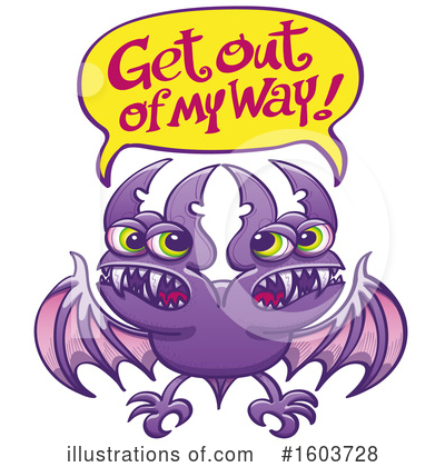 Flying Bat Clipart #1603728 by Zooco