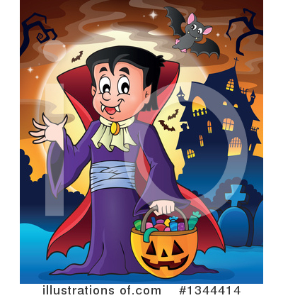Royalty-Free (RF) Vampire Clipart Illustration by visekart - Stock Sample #1344414
