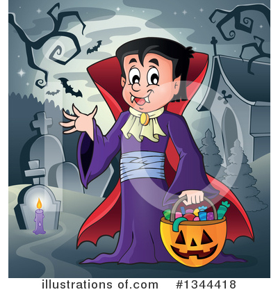 Royalty-Free (RF) Vampire Clipart Illustration by visekart - Stock Sample #1344418