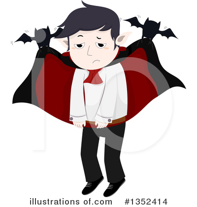 Flying Bat Clipart #1352414 by BNP Design Studio