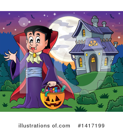 Royalty-Free (RF) Vampire Clipart Illustration by visekart - Stock Sample #1417199