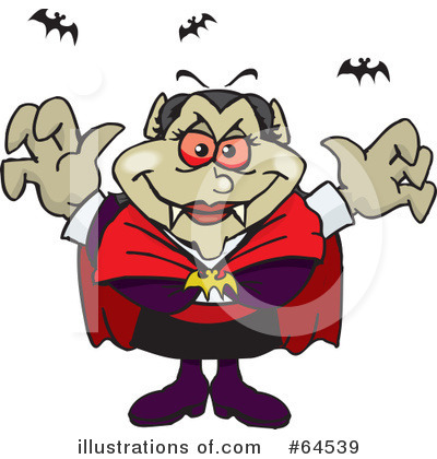 Royalty-Free (RF) Vampire Clipart Illustration by Dennis Holmes Designs - Stock Sample #64539