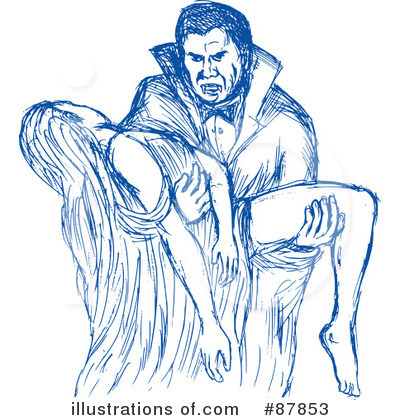 Royalty-Free (RF) Vampire Clipart Illustration by patrimonio - Stock Sample #87853
