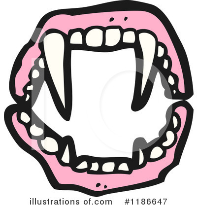 Royalty-Free (RF) Vampire Fangs Clipart Illustration by lineartestpilot - Stock Sample #1186647