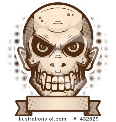 Royalty-Free (RF) Vampire Skull Clipart Illustration by Cory Thoman - Stock Sample #1432529