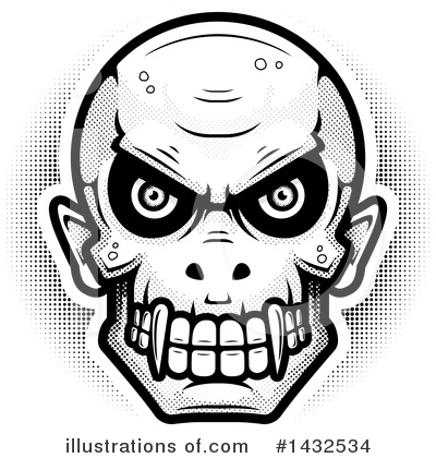 Royalty-Free (RF) Vampire Skull Clipart Illustration by Cory Thoman - Stock Sample #1432534