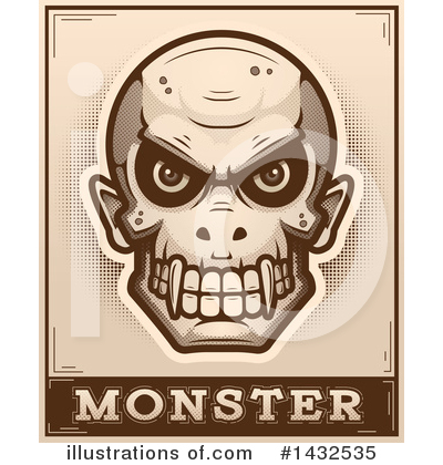 Royalty-Free (RF) Vampire Skull Clipart Illustration by Cory Thoman - Stock Sample #1432535