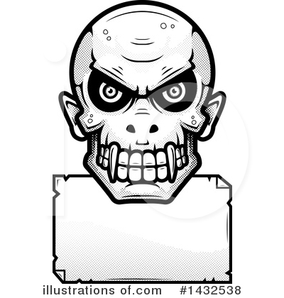 Royalty-Free (RF) Vampire Skull Clipart Illustration by Cory Thoman - Stock Sample #1432538