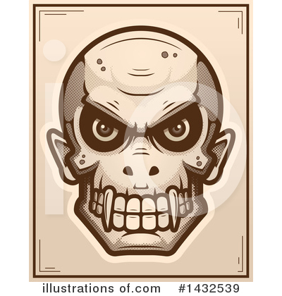Royalty-Free (RF) Vampire Skull Clipart Illustration by Cory Thoman - Stock Sample #1432539
