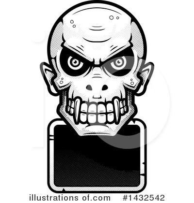 Royalty-Free (RF) Vampire Skull Clipart Illustration by Cory Thoman - Stock Sample #1432542