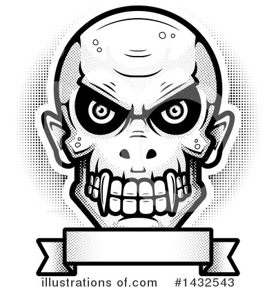 Royalty-Free (RF) Vampire Skull Clipart Illustration by Cory Thoman - Stock Sample #1432543