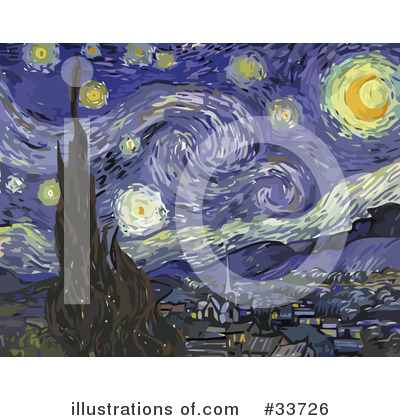 Royalty-Free (RF) Van Gogh Clipart Illustration by JVPD - Stock Sample #33726