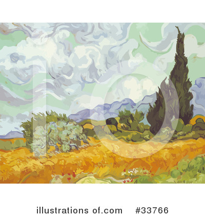 Royalty-Free (RF) Van Gogh Clipart Illustration by JVPD - Stock Sample #33766