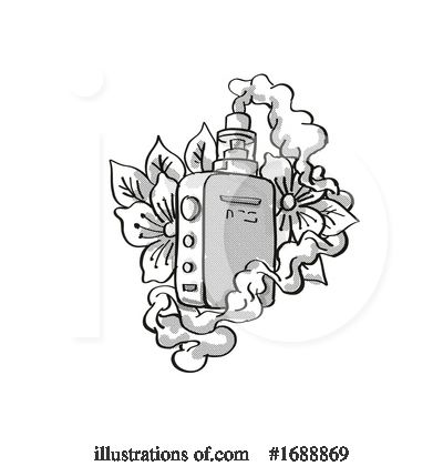 Royalty-Free (RF) Vaping Clipart Illustration by patrimonio - Stock Sample #1688869
