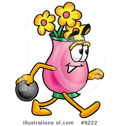 Royalty-Free (RF) Vase Of Flowers Clipart Illustration by Mascot Junction - Stock Sample #9222