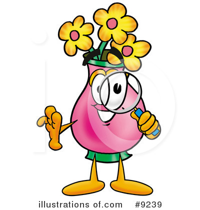 Royalty-Free (RF) Vase Of Flowers Clipart Illustration by Mascot Junction - Stock Sample #9239