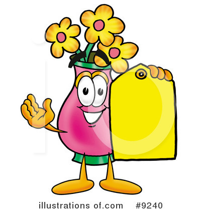 Royalty-Free (RF) Vase Of Flowers Clipart Illustration by Mascot Junction - Stock Sample #9240