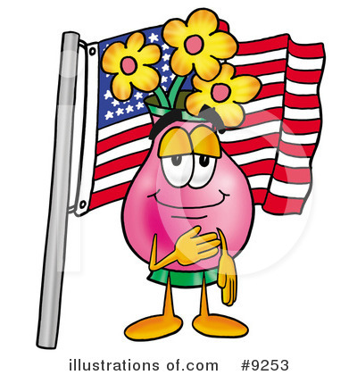 Royalty-Free (RF) Vase Of Flowers Clipart Illustration by Mascot Junction - Stock Sample #9253