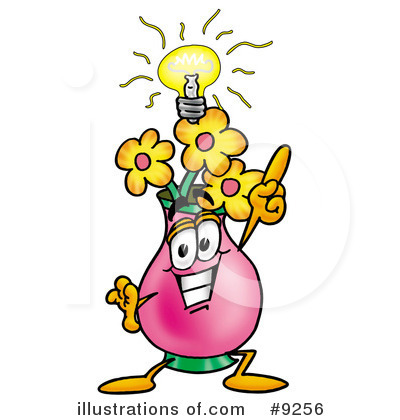 Royalty-Free (RF) Vase Of Flowers Clipart Illustration by Mascot Junction - Stock Sample #9256
