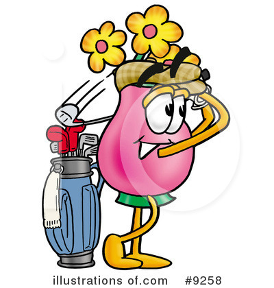 Royalty-Free (RF) Vase Of Flowers Clipart Illustration by Mascot Junction - Stock Sample #9258