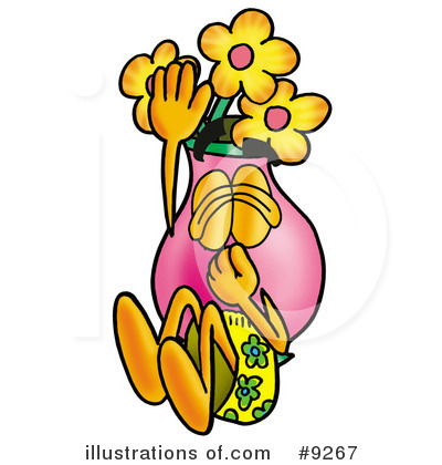 Royalty-Free (RF) Vase Of Flowers Clipart Illustration by Mascot Junction - Stock Sample #9267