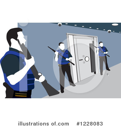Security Guard Clipart #1228083 by David Rey