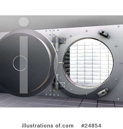 Royalty-Free (RF) Vault Clipart Illustration by KJ Pargeter - Stock Sample #24854