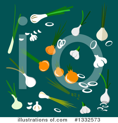 Green Onions Clipart #1332573 by Vector Tradition SM