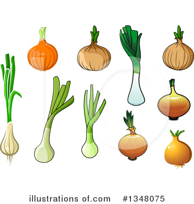 Green Onion Clipart #1348075 by Vector Tradition SM