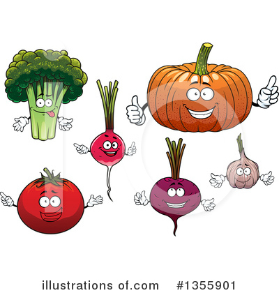 Royalty-Free (RF) Vegetable Clipart Illustration by Vector Tradition SM - Stock Sample #1355901
