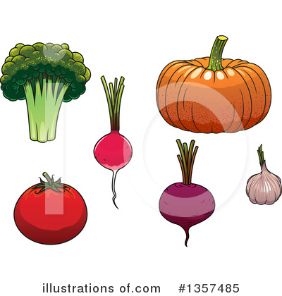 Royalty-Free (RF) Vegetable Clipart Illustration by Vector Tradition SM - Stock Sample #1357485