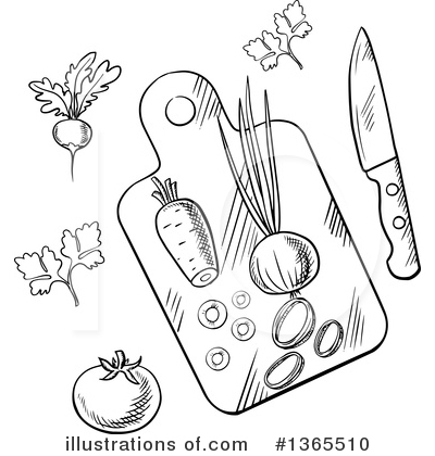 Royalty-Free (RF) Vegetable Clipart Illustration by Vector Tradition SM - Stock Sample #1365510