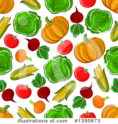 Royalty-Free (RF) Vegetable Clipart Illustration by Vector Tradition SM - Stock Sample #1390673