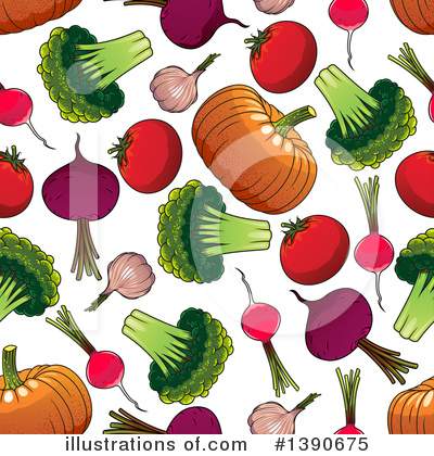 Royalty-Free (RF) Vegetable Clipart Illustration by Vector Tradition SM - Stock Sample #1390675