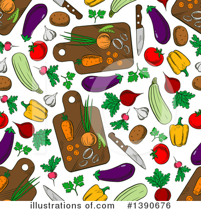 Royalty-Free (RF) Vegetable Clipart Illustration by Vector Tradition SM - Stock Sample #1390676