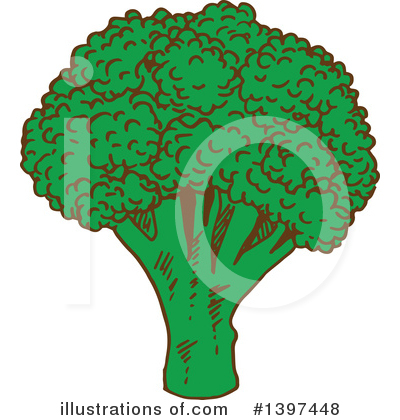 Broccoli Clipart #1397448 by Vector Tradition SM