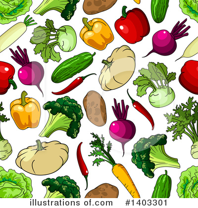 Royalty-Free (RF) Vegetable Clipart Illustration by Vector Tradition SM - Stock Sample #1403301