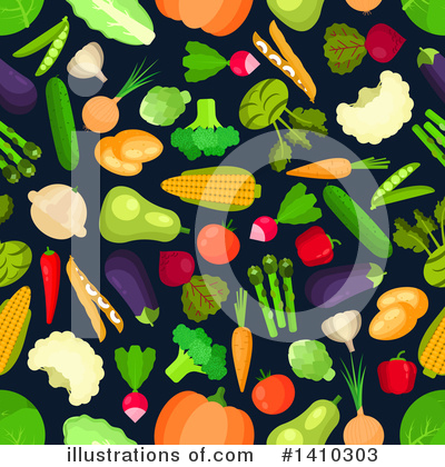 Royalty-Free (RF) Vegetable Clipart Illustration by Vector Tradition SM - Stock Sample #1410303