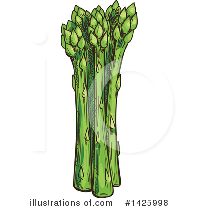 Asparagus Clipart #1425998 by Vector Tradition SM