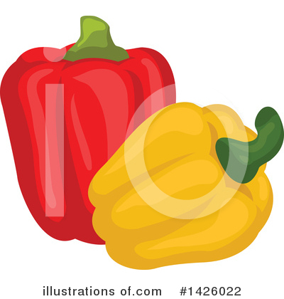 Red Bell Pepper Clipart #1426022 by Vector Tradition SM