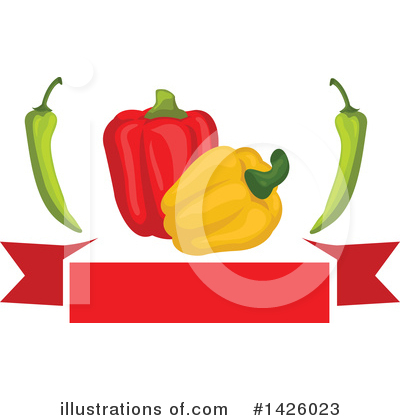Red Bell Pepper Clipart #1426023 by Vector Tradition SM