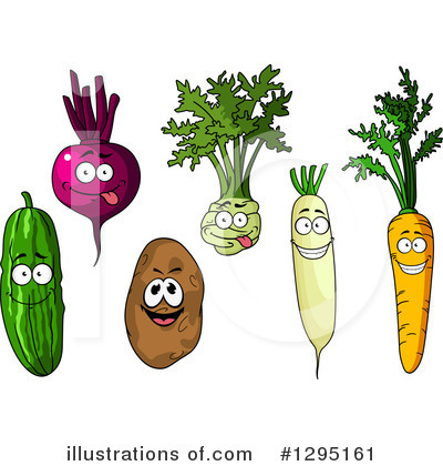 Royalty-Free (RF) Vegetables Clipart Illustration by Vector Tradition SM - Stock Sample #1295161