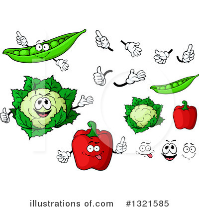 Royalty-Free (RF) Vegetables Clipart Illustration by Vector Tradition SM - Stock Sample #1321585