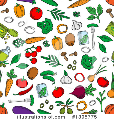 Royalty-Free (RF) Vegetables Clipart Illustration by Vector Tradition SM - Stock Sample #1395775
