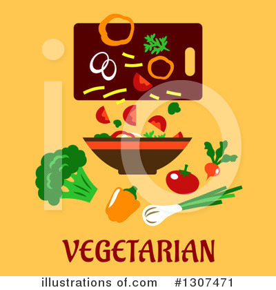 Royalty-Free (RF) Vegetarian Clipart Illustration by Vector Tradition SM - Stock Sample #1307471